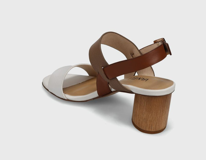 VANELI LORIAN WHITE/BROWN COMBO HEEL Shoes | Shop now at Main &amp; Taylor Shoes!