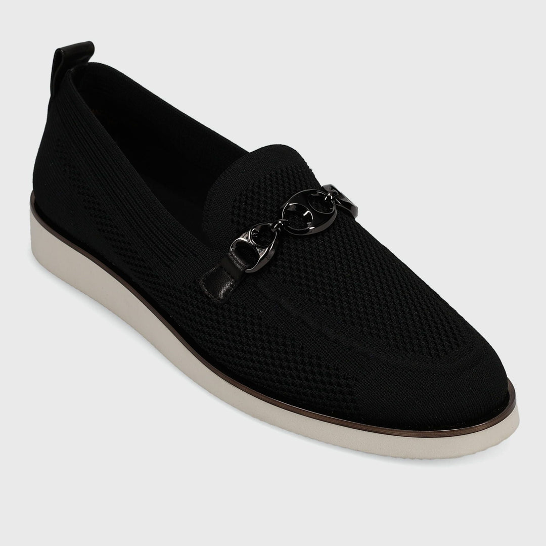 VANELI QUINCE BLACK KNIT SLIP - ON SHOES | Shop now at Main &amp; Taylor Shoes!