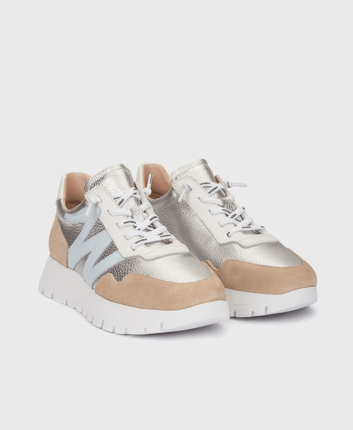 WONDERS A24101 PLATA/AURA SNEAKER SHOES | Shop now at Main &amp; Taylor Shoes!