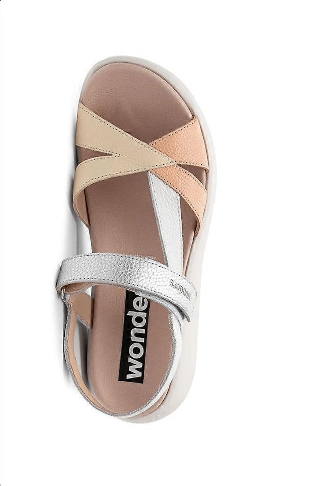 WONDERS C6522 MELON/VANILLA/OFF WHITE /SILVER SANDAL SHOES | Shop now at Main &amp; Taylor Shoes!
