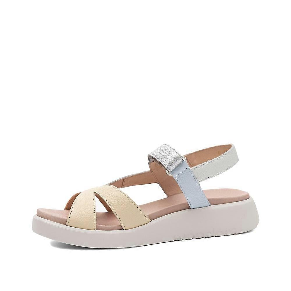 WONDERS C6522 MELON/VANILLA/OFF WHITE /SILVER SANDAL SHOES | Shop now at Main &amp; Taylor Shoes!