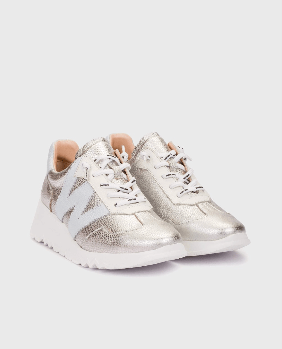 Wonders E - 6770 PLATA/OFF WHITE SNEAKER Shoes | Shop now at Main & Taylor Shoes!