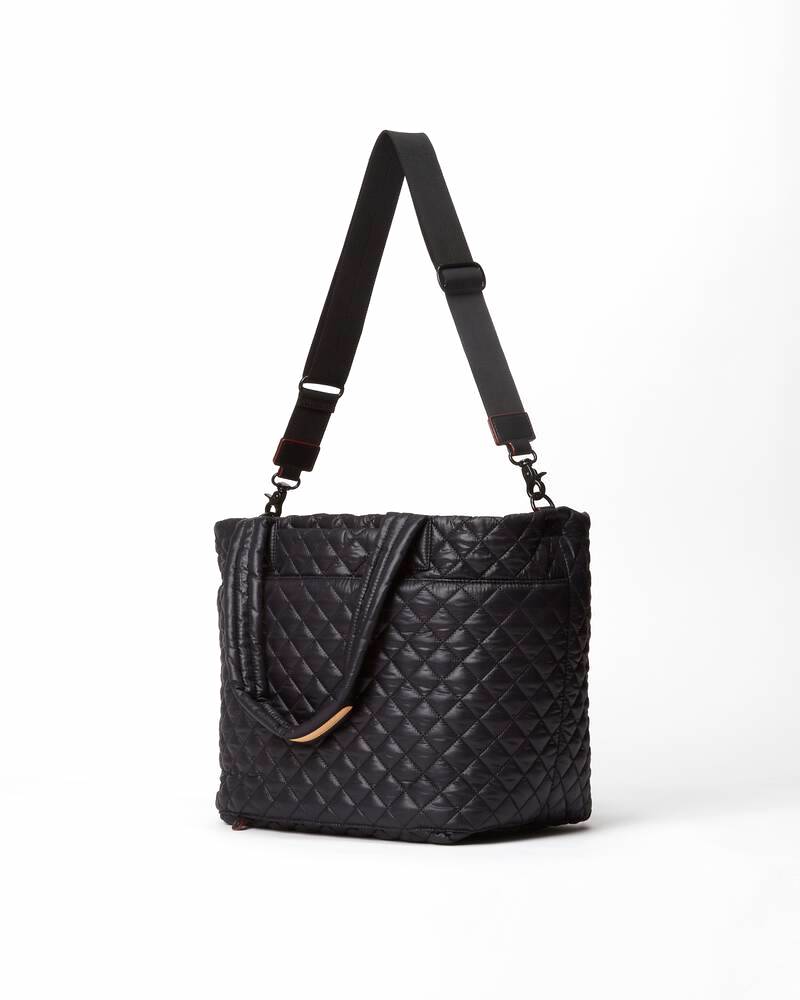 MZ Wallace METRO MEDIUM TOTE DELUXE BLACK HANDBAGS | Shop now at Main & Taylor Shoes!