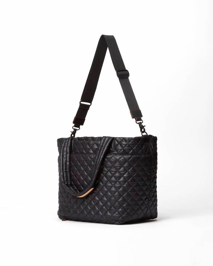 MZ Wallace METRO MEDIUM TOTE DELUXE BLACK HANDBAGS | Shop now at Main &amp; Taylor Shoes!
