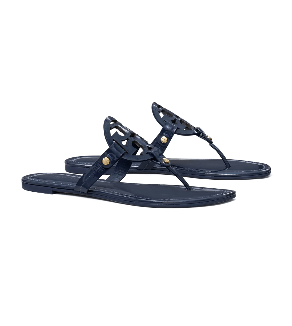 TORY BURCH MILLER CLASSIC NAVY PATENT Shoes | Shop now at Main & Taylor Shoes!
