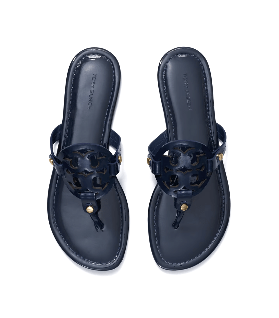 TORY BURCH MILLER CLASSIC NAVY PATENT Shoes | Shop now at Main &amp; Taylor Shoes!